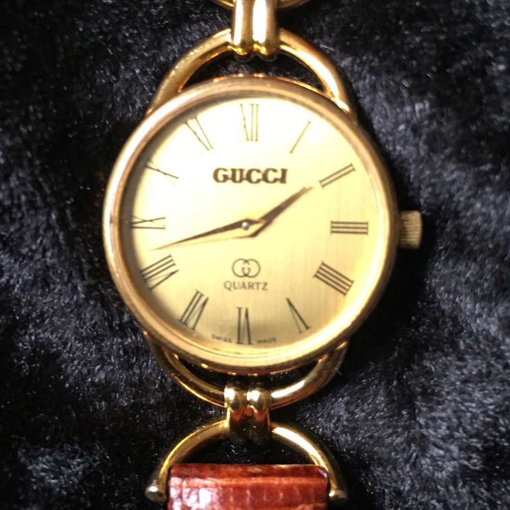 AUTHENTIC “GUCCI” YELLOW GOLD WATCH. MADE MID-80’s